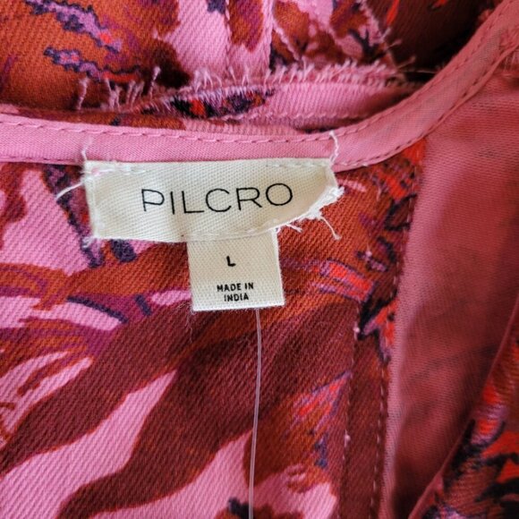 Pink/Red Anthropologie Pilcro Shift Dress, Size Large - Picture 8 of 14